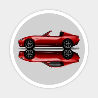 My drawing of the open and closed red open and closed RF roadster convertible Japanese sports car Magnet